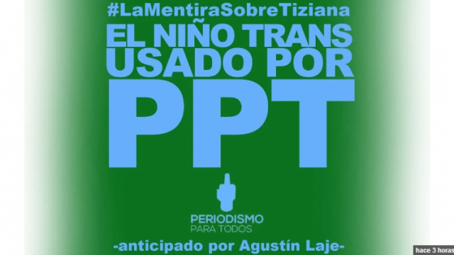 La mentira sobre Tiziana, el niño trans usado por un medio argentino. Vídeo*